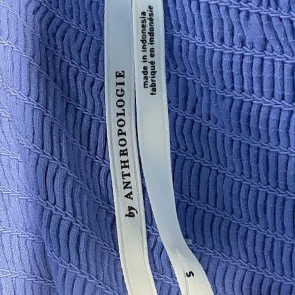 Anthropologie Blue Midi Sundress with Puff Sleeves and Square Neck 🦋 - Picture 4 of 6